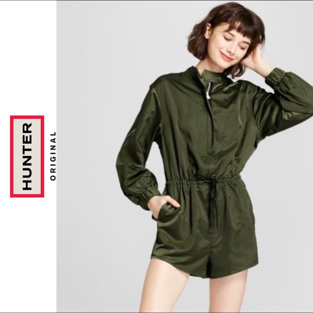 Hunter Long Sleeve Romper - Olive